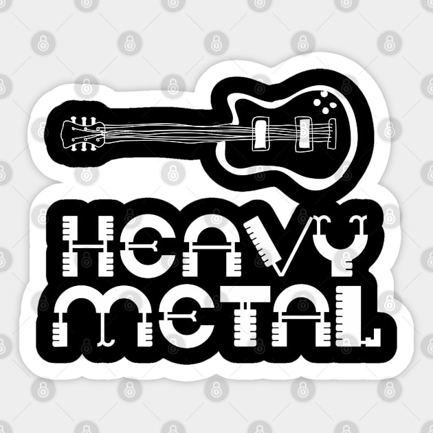 Heavy Metal Guitar Sticker by Abeer Ahmad